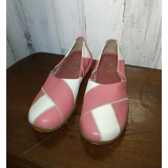 Patchwork Leather Women's Slip-On Shoes - Picture 4 of 11